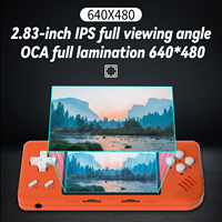 Pour console de jeu portable Linux RG28XX, écran de 2,83 pouces, processeur quadricœur, appareil de jeu rétro portable, résolution 640x480, 3100 mAh