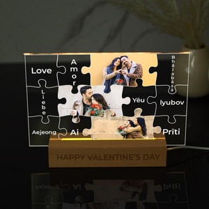New Arrival Modern High Quality Clear Personalized Acrylic Photo Stand with Customized Color & Logo for Valentine's Day Gift - Product Image 2
