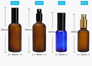 Matte hổ phách thủy tinh phun nước hoa chai <span class=keywords><strong>5ml</strong></span> 10ml 20ml 30ml 50ml 100ml <span class=keywords><strong>Frosted</strong></span> đen rõ ràng mực phun bơm mỹ phẩm bao bì - Product Image 4