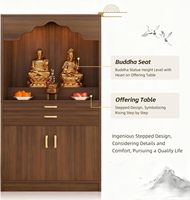 Table d'autel, table de méditation en bois massif, armoire d'autel bouddhiste Feng Shui chinois, armoire Pooja pour la maison ou le temple