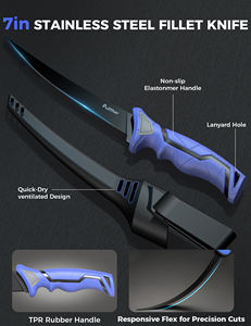 Pullther 6pc Kit d'outils de pêche Pince de pêche Couteau à filet, pince à lèvres de poisson flottante, ciseaux de pêche Cadeaux de pêche pour hommes - Product Image 6