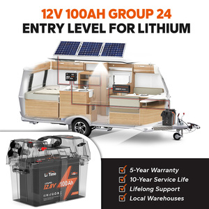 LiTime Batería de Litio 12V 100Ah Grupo 24, Stock en EE. UU. y Alemania, Sin Aranceles, Garantía de 5 Años, Ciclo Profundo para Embarcaciones Marinas - Product Image 4