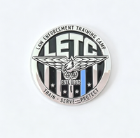 Pièce de collection commémorative en métal émaillé, épaisse, plaquée argent, double face, avec relief personnalisé sur les deux côtés