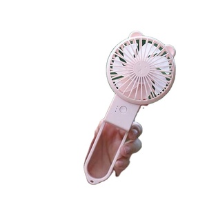 Foldable Usb Rechargeable Portable Pocket Cute Bear Mini Small <b>Table</b> Handheld Hand Held Fan for Outdoor - Product Image 3