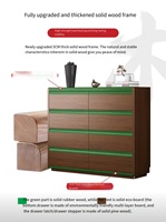 Commode à 8 tiroirs en grain de noyer, vente en gros d'usine, construction en bois stable, meuble de rangement écologique pour appartement et hôtel