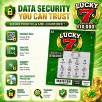 Tarjeta de Visita de Cartón con Impresión Digital a Todo Color Personalizada de Fábrica, Patrones Personalizados, Alta Seguridad, Datos Variables, Tipo Lotería
