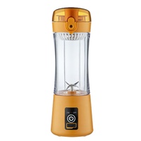 Blender électrique portable avec 6 lames, faible bruit, commande par bouton-poussoir, récipient en plastique