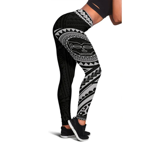 Personalizzazione Marquesas isole Leggings polinesiani ibisco oro vita alta glutei Lift Legging abbigliamento Fitness Yoga Activewear - Product Image 4