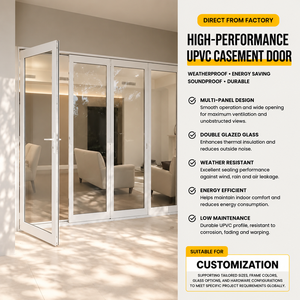 AOSTTER Chine Usine Personnalisée Portes Extérieures en <span class=keywords><strong>PVC</strong></span> avec Charnières en Verre <span class=keywords><strong>pour</strong></span> Patio, Portes de Salle de Bain, Portes d'Entrée Pivotantes en Aluminium et Verre - Product Image 1