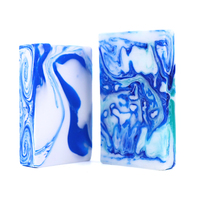 Sel de mer bleu savon blanc traitement de l'acné hydratant organique blanchissant Vatamin E lait de chèvre bleu nuage savon