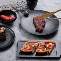 Assiettes et bols carrés en mélamine blanche de grande taille pour la restauration (vente en gros)