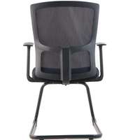 Chaise de direction populaire en maille rembourrée, base en aluminium, accoudoirs fixes pour bureau et salle de réunion