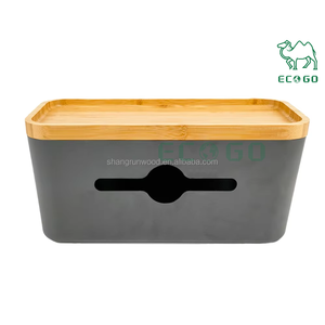 Upgraded Extra <b>Large</b> Bamboo Trash <b>Bag</b> Dispenser Wooden Bamboo Plastic Garbage <b>Bag</b> <b>Storage</b> Organizer - Product Image 4