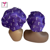 Gorro de Satén Personalizado Muyang, Gorro para Dormir con Estampado para Mujer, 54-56cm, Gorro de Moda para Adultos, Uso Doméstico