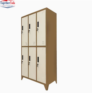 Armario Metálico de 6 Puertas para Organización, Guardarropa, Almacenamiento, Armario de Acero con Cerradura para Gimnasio, Personal, Escuela, Oficina - Product Image 2