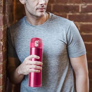 500ml Stainless Steel Leak Proof Tumbler Vacuum Insulated <b>Thermos</b> Thermal Water Bottle Travel Coffee Mug - Product Image 2