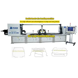 Huiting Patent 14 As 3-8Mm Dubbele Kop 3d Cnc Buigmachine Lange Stukken Hoge Efficiëntie Andere Buigmachine En Draad Buiger