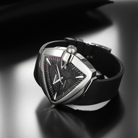 OUPAI – montre automatique triangulaire pour homme, Ventura, étanche, luxe, bracelet en caoutchouc, Design classique, montre-bracelet lumineuse, nouvelle collection 2022