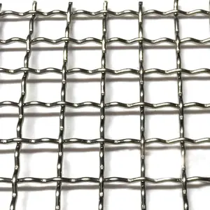 6 Mesh 8 Mesh 304 316 316L Stainless Steel Crimped Woven Wire Mesh