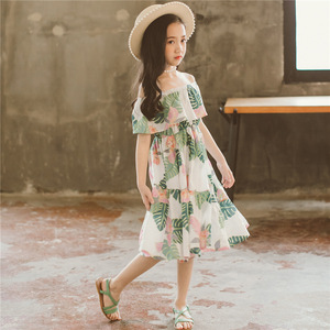 Ropa Infantil al por Mayor, Vestido de Playa con Flores para Niñas, Moda Infantil para Bodas de Verano, Ropa para Niños de 3 a 10 Años - Product Image 3