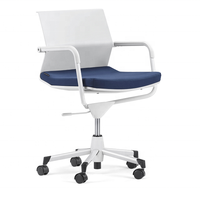 Chaise de bureau ergonomique contemporaine en tissu, certifiée BIFMA, avec hauteur réglable et structure en plastique, pour usage domestique, bureau et hôpital