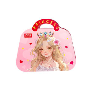 Sac de maquillage Memory Cat Princess 3 en 1, kit de bricolage pour enfants de 4 à 6 ans, jouet éducatif en papier avec autocollants - Product Image 1