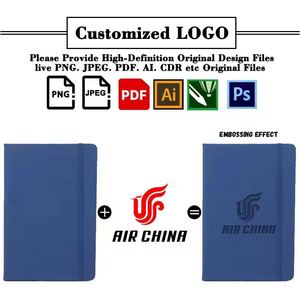 Carnet de notes promotionnel A5 en cuir PU pour réunions d'affaires, cadeau, impression de logo personnalisé, carnets de bureau A6 - Product Image 2