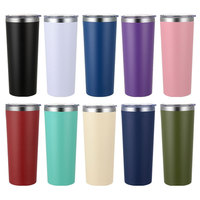 Logo personnalisé 22oz double paroi en acier inoxydable gobelet tasse de voyage tasse à café