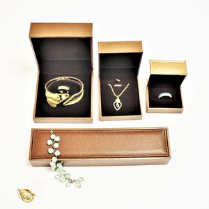 Juego de Cajas de Joyería de Cuero PU, Exquisita Caja de Joyería Dorada Personalizada, Venta al por Mayor de Cajas de Joyería - Product Image 2