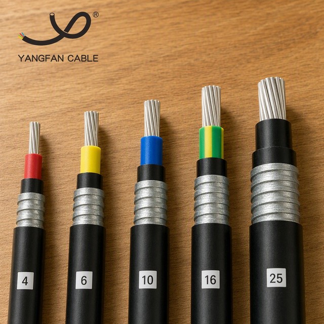 Al Alloy/XLPE/PVC Flat 5 Core Aluminum Alloy XLPE PVC Power Cable 10mm² 25mm² 0.6/1kV Underground Direct Burial