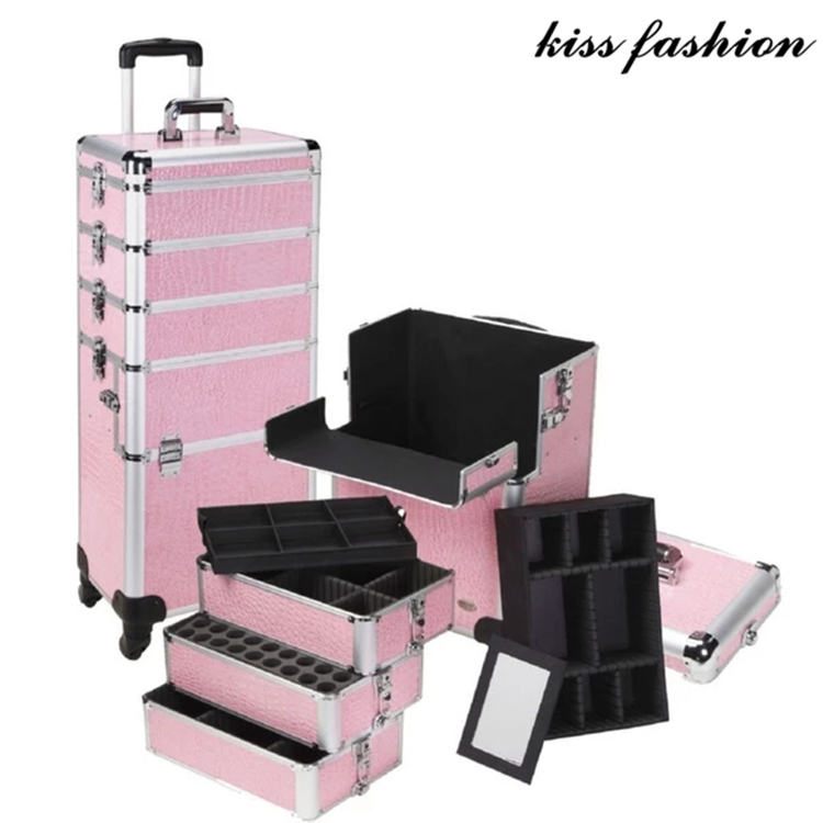 4 in 1 hot pink trolley case