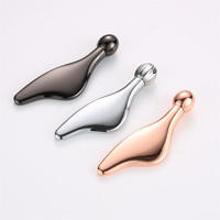 Applicateur de crème contour des yeux en argent pour soins du visage, avec rouleau de massage, spatules de soin de la peau, outils de massage, usage commercial et domestique