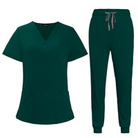42021LW Vente Chaude Pas Cher Polyester Été Femmes Crop Top Jogging Costumes Uniforme Infirmière Femme Nom Marque Survêtements pour Femmes