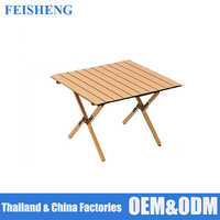 Table à manger pliable en acier pour le camping en plein air - Meubles d'extérieur