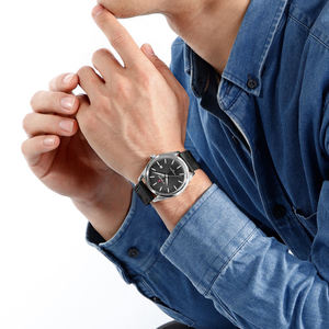 Montre à quartz pour homme NAVIFORCE 9276L, résistante à l'eau, avec bracelet en cuir standard, affichage lumineux des aiguilles, pour garçons - Product Image 2