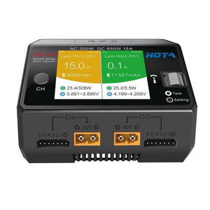 Cargador inteligente de doble canal Hota D6 Pro 650W para modelos de aviones y drones - Product Image 1