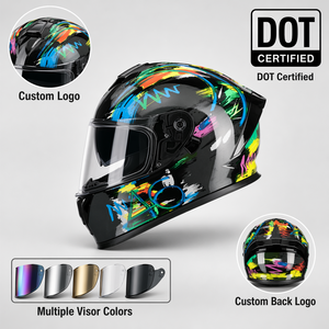 Casco de Motocicleta Personalizado, Integral, con Doble Visera, Certificado por el DOT, Fabricante OEM, Venta al por Mayor Directa de Fábrica - Product Image 2
