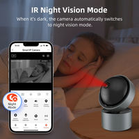 Caméra de surveillance domestique sans fil PTZ Larkkey Tuya Smart Life 2/4MP avec HD 1080p pour bébé, animal de compagnie, personne âgée