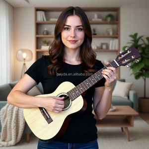 Venta Directa de Fábrica, Ukelele Soprano Acústico de 23 Pulgadas con Tapa de Abeto, Mástil de Caoba y Fondo de Palisandro, Estilo Hawaiano - Product Image 1