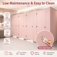 Cloison de toilettes en HPL phénolique antibactérien pour toilettes publiques