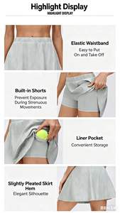 Kurze Reißverschluss-Leichtjacke Schnelltrocknende Sport-Kurzröcke 2-in-1 Kurzröcke Yoga Fitness Top und Tennis-Rock-Set für Damen - Product Image 3