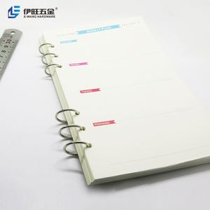 YIWANG Venta al por mayor Calendario Mini Metal 3 Ring Binder Clip para diario - Product Image 5