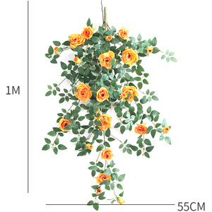 Guirnalda de Rosas Artificiales de 1m, Flor de Seda para Colgar en la Pared, Decoración Interior y Exterior para el Hogar - Product Image 5