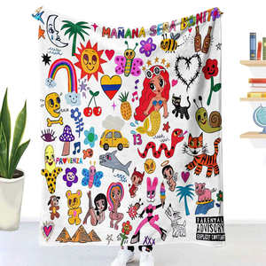 Ustom-Manta de viaje de lana con sublimación, Manana bonitor, venta al por mayor - Product Image 4