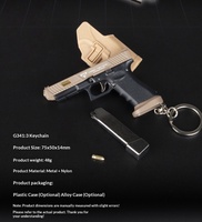 Llavero de lujo TTI G34 con carcasa expulsable 1:3, modelo de pistola de juguete de aleación, modelo estático, para San Valentín y cumpleaños