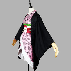 Demon Slayer Nezuko Cosplay Costume Black Kimono Outfit Anime Role Play Clothing - Product Image 2