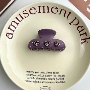 YJL, nuevo diseño, bonito diseño minimalista de diamantes de imitación con pinzas para el cabello, pinza para el cabello exquisita y elegante, pinza para el cabello de acetato - Product Image 6