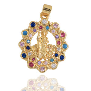 Gran oferta 14K Oro <span class=keywords><strong>De</strong></span> moda religiosa colgantes encantos <span class=keywords><strong>Virgen</strong></span> María <span class=keywords><strong>Virgen</strong></span> <span class=keywords><strong>De</strong></span> <span class=keywords><strong>Guadalupe</strong></span> collar medalla colgante joyería elegante - Product Image 6