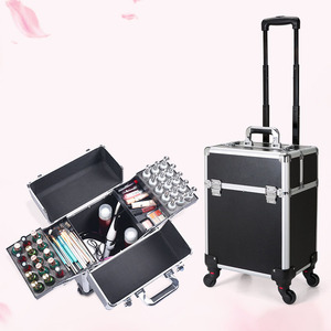 Professional Clapboard Cosmetic Bag Cases Zipper Wash Beauty Pouch travel makeup bag Cosmetic Trolley Case makeup packaging bag