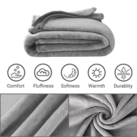 Couverture de voyage personnalisée en flanelle polyester isolante et coupe-vent, portable, deux-en-un, multifonctionnelle, avec oreiller pour avion et voiture, double usage